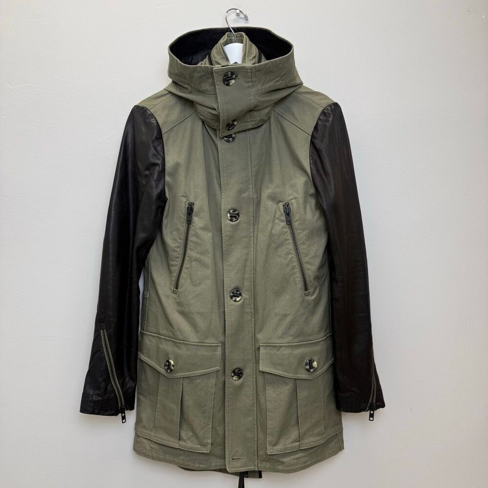 Men's Mackage Cotton Leather parka